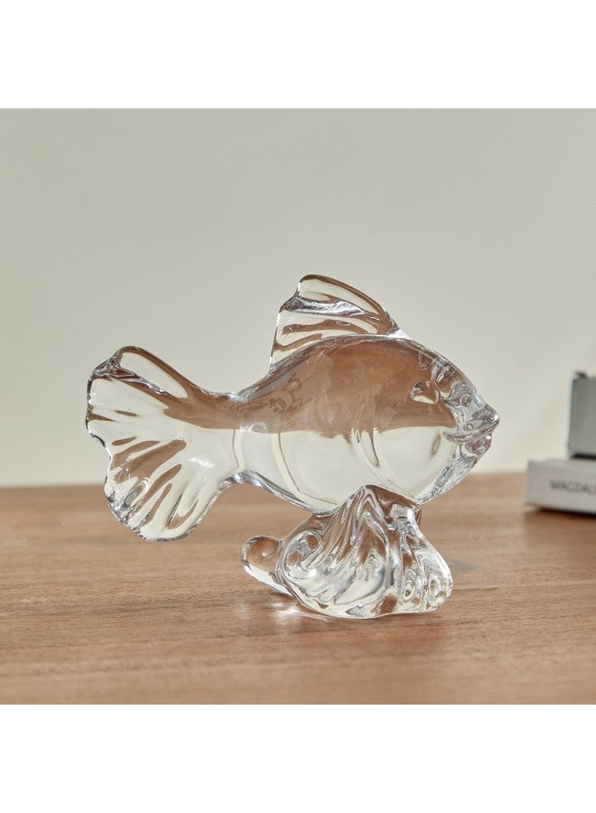 Home Box Vega Glass Fish Accent 11 x 8 x 5 cm  - Image 1