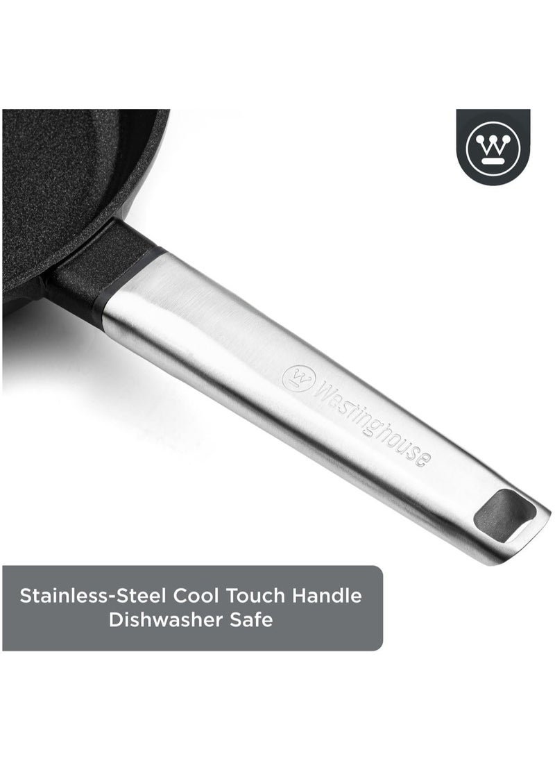 Westinghouse - Westinghouse Performance Series 28cm Non-Stick Fry Pan Cast Aluminum with QuanTanium Coating Induction & Oven Safe Cool Touch Stainless Steel Handle - Black - Image 1