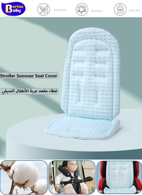 Summer Stroller Cooling Pad  Universal Car Seat Cooling Pad, Summer Infant Cooling Pad, Multi-Purpose Ice Pad for High Chair, Baby Seat Pad, Ice for Strollers, Car Base and Chairs (Blue)
