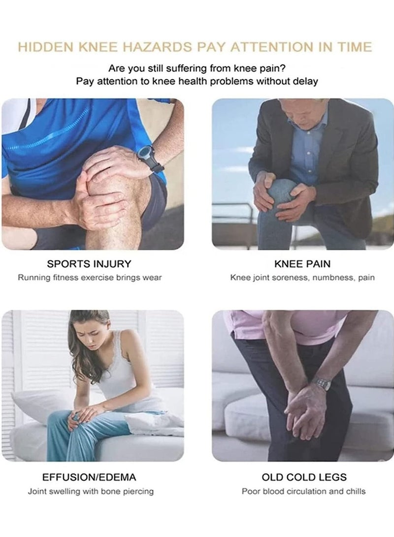 Knee Joint Massager For Circulation With Heat Function Therapy 3D Deep Kneading Tissue Thigh Calf Knee, Increases Blood Flow Circulation, Plantar Fasciitis - Image 3