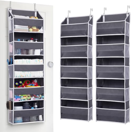 ULG 2 Pack 5tier Over the Door Organizer Dark Gray - Image 1