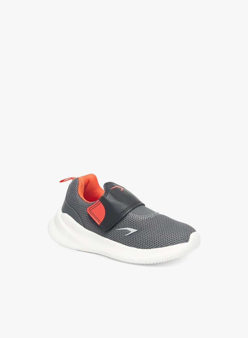 Dash Boys Textured Sports Shoes with Hook and Loop Closure - Image 3