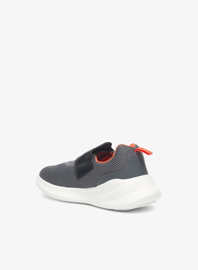Dash Boys Textured Sports Shoes with Hook and Loop Closure - Image 2