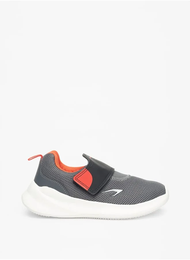 Dash Boys Textured Sports Shoes with Hook and Loop Closure