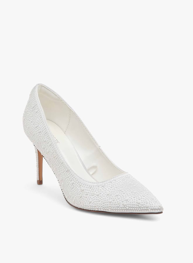 Celeste Women's Embellished Slip-On Pumps with Stiletto Heels  - Image 1