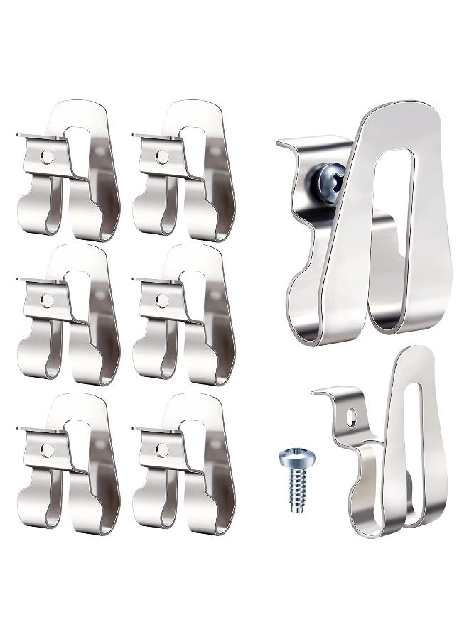Replacement Belt Clip Hooks Stainless Steel Driver Belt Clip Drill Clip Hook Tool with Screws Power Tool Parts (8) - Image 1