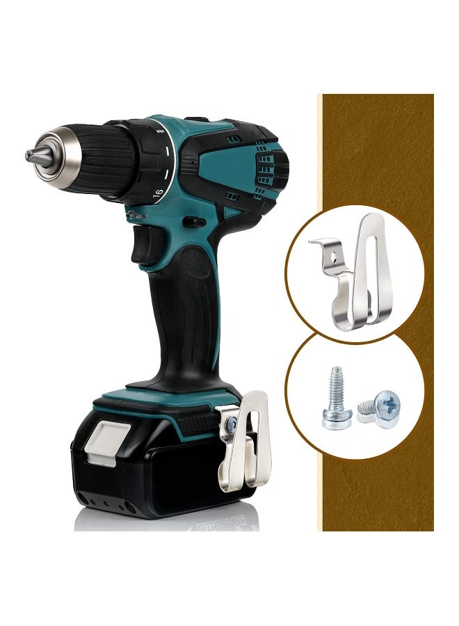 Replacement Belt Clip Hooks Stainless Steel Driver Belt Clip Drill Clip Hook Tool with Screws Power Tool Parts (8) - Image 2