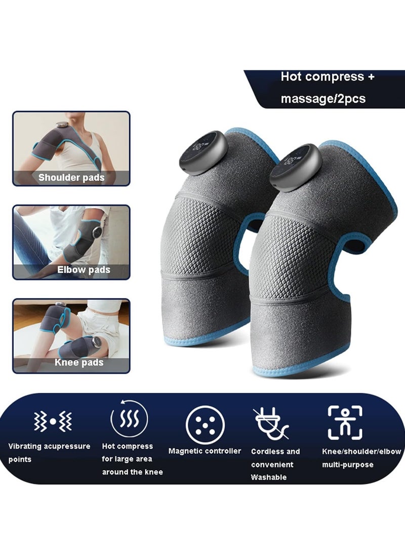Generic Heated Knee Massager Wireless Heating Electric Knee Support Old Cold Leg Joints for Elderly People  - Image 2