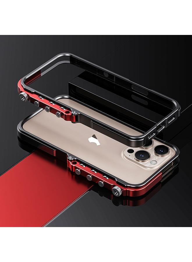 اس-توب جراب لهاتف iPhone 16 Pro مصنوع من سبائك الألومنيوم وإطار معدني إبداعي ودرع ميكانيكي - Image 1