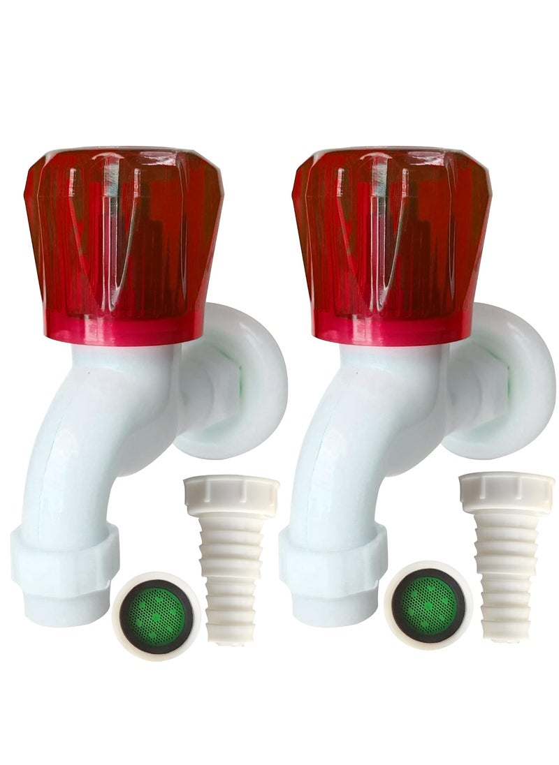Techhark Techhark ® Polished ABS Plastic Based Multi-Use Water Tap ( White, Pack of 2)  - Image 1