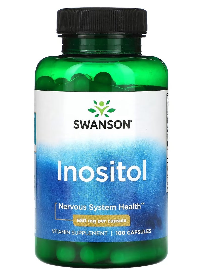 Swanson, Inositol, 650 mg, 100 Capsules