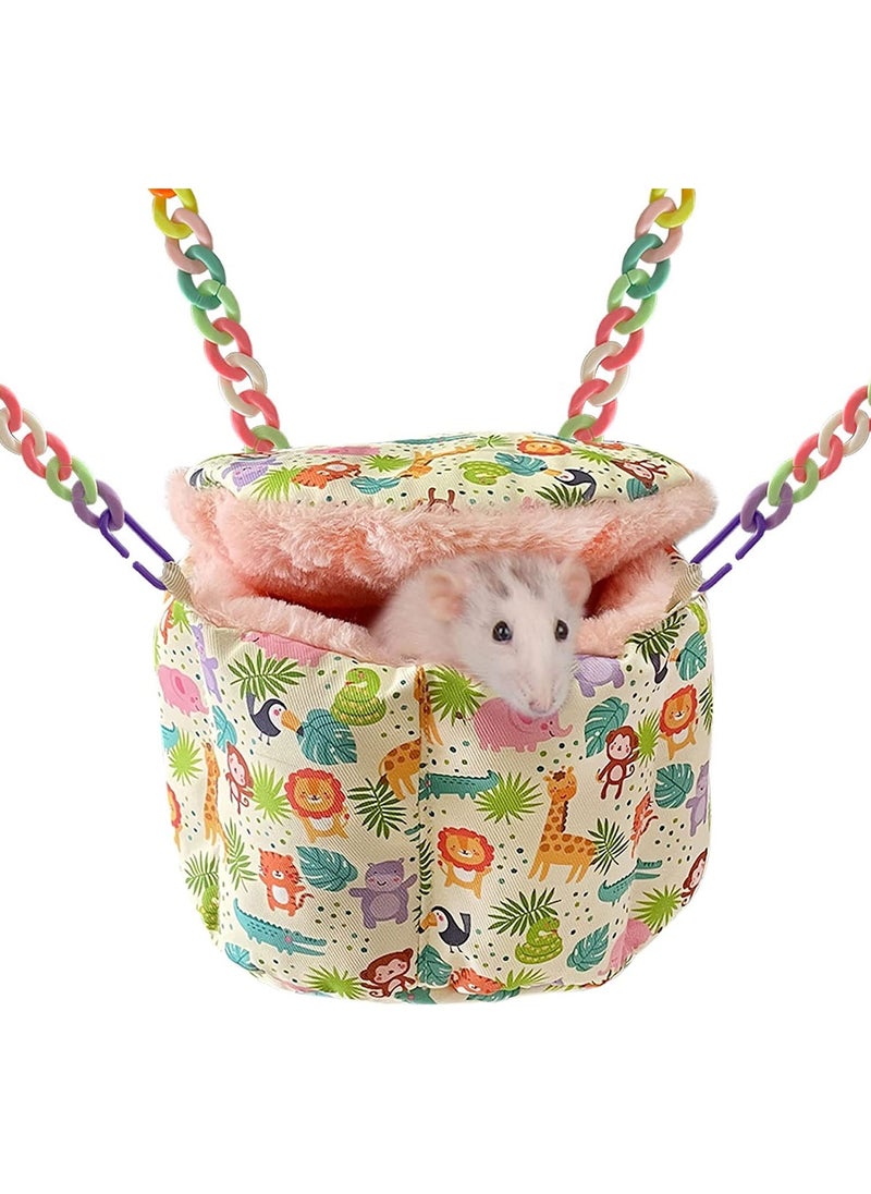 Generic Cozy Rat Hammock & Hanging Bed for Small Pets, Warm Sleeping Nest for Sugar Gliders,  s, Squirrels, Hamsters & Parrots - Perfect Cage Accessory  - Image 1