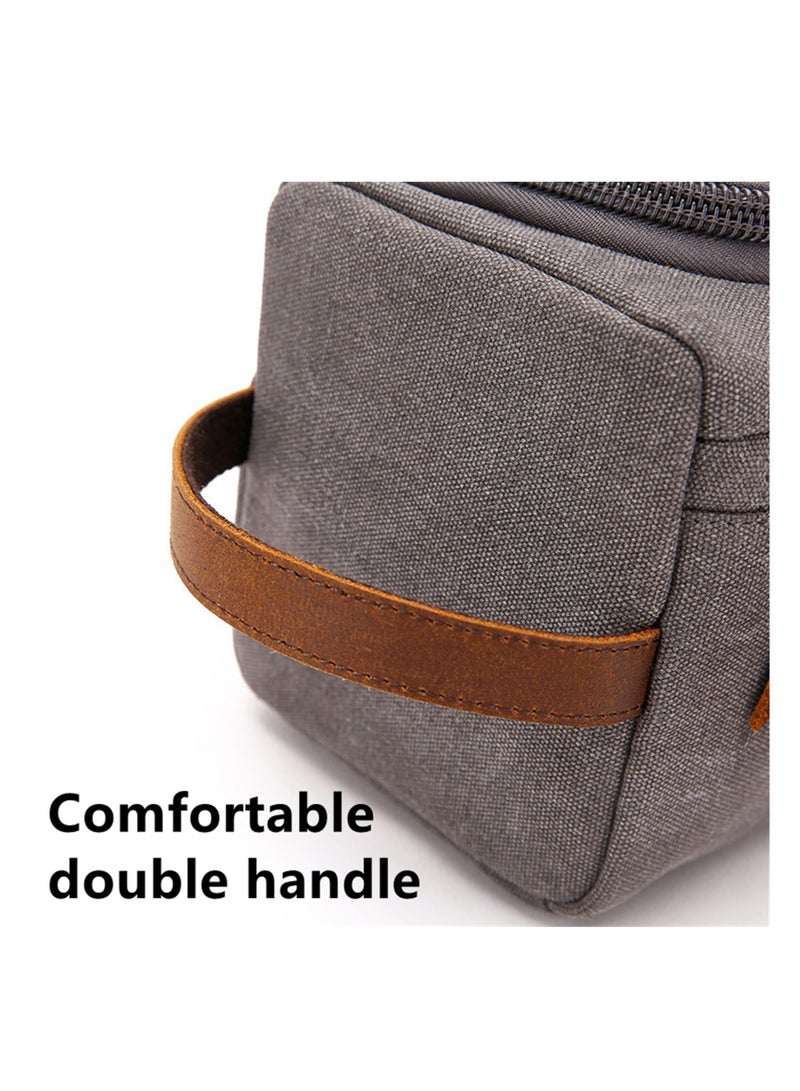 Toiletry Bags Cosmetic Bag Storage Bag Water Resistant Hanging Toiletry Large Size, Multifunctional Travel Wash Bag Handbag Men  Women Travel Travel Storage Bag Cosmetic Bag Hand Bag (Khaki) - Image 3