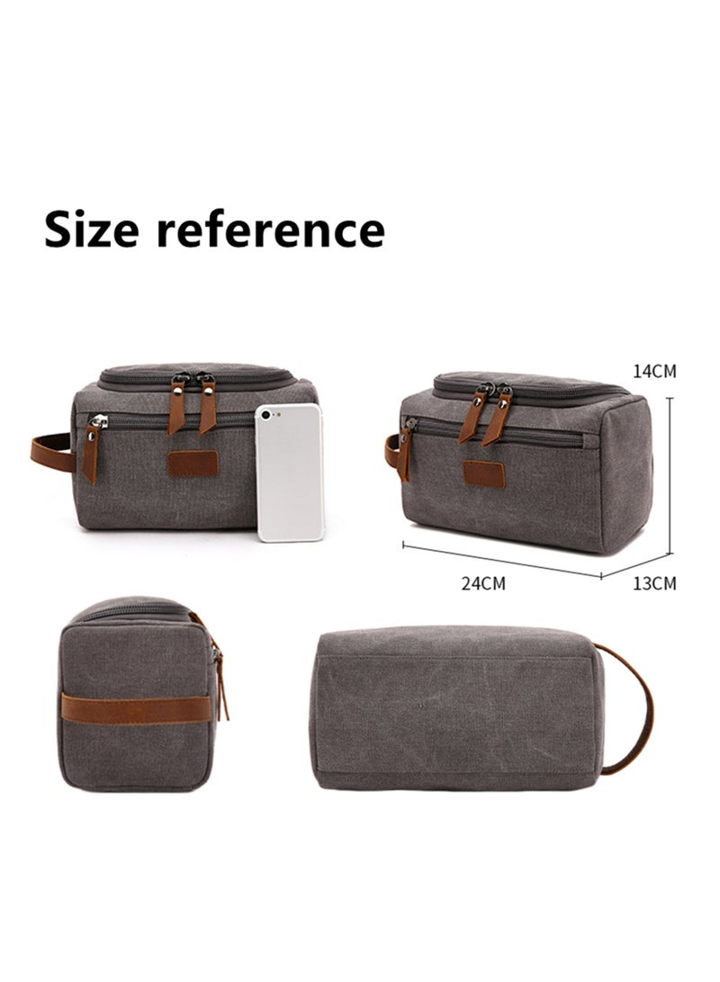 Toiletry Bags Cosmetic Bag Storage Bag Water Resistant Hanging Toiletry Large Size, Multifunctional Travel Wash Bag Handbag Men  Women Travel Travel Storage Bag Cosmetic Bag Hand Bag (Khaki) - Image 5