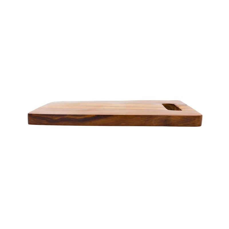 Natriel Handcrafted Wooden Chopping Board EcoFriendly Durable Kitchen Essential Tray Serving Set Pack of 1 Reatangular Round RactangularBrown12X8 inch - Image 5