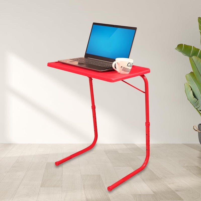 Table Magic Height Adjustable Lapdesk Multipurpose Work At Home Study Table Cherry Red Large - Image 2