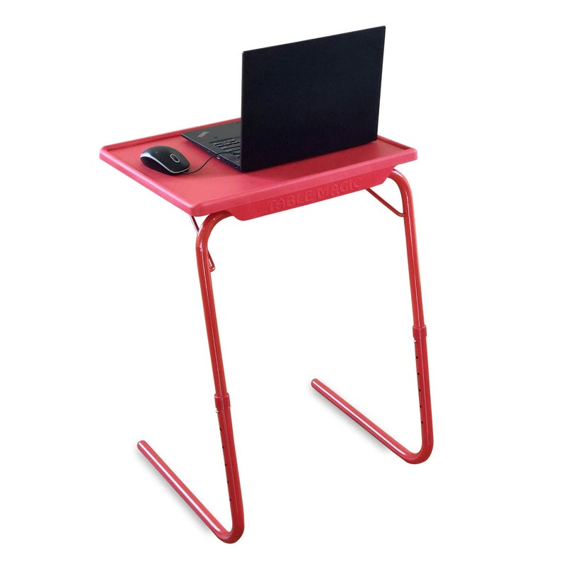 Table Magic Height Adjustable Lapdesk Multipurpose Work At Home Study Table Cherry Red Large - Image 1