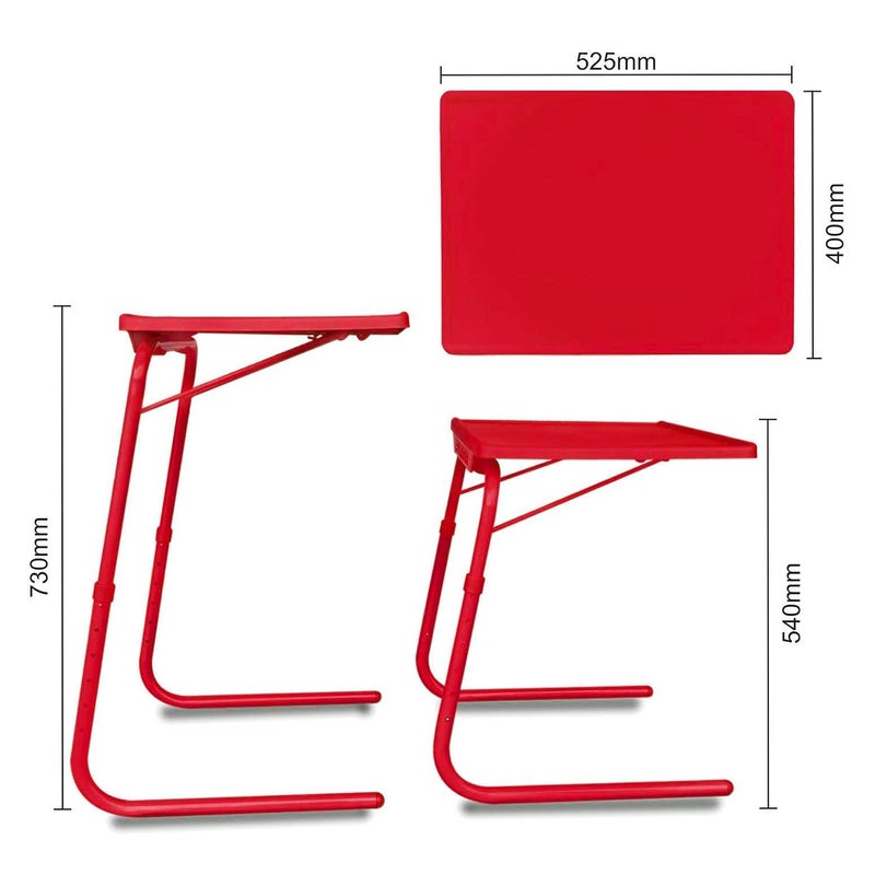 Table Magic Height Adjustable Lapdesk Multipurpose Work At Home Study Table Cherry Red Large - Image 3