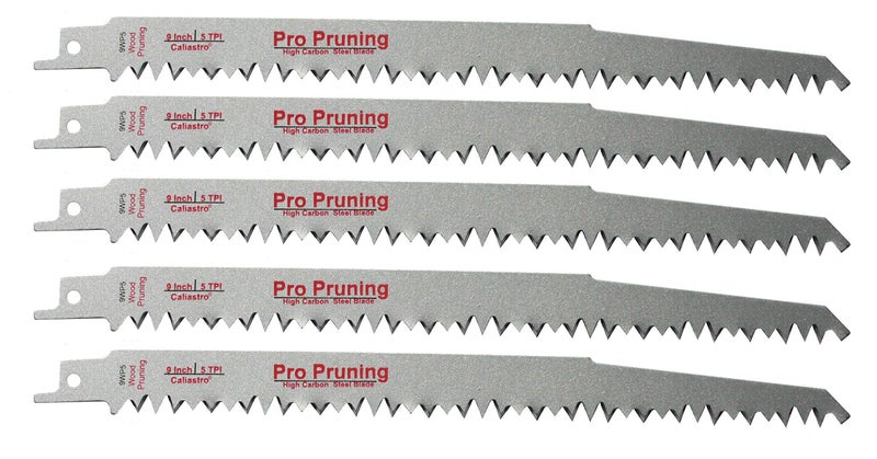 Caliastro 9-Inch Wood Pruning Saw Blades for Reciprocating/Sawzall Saws - 5 Pack - Caliastro - Image 1