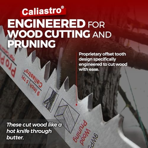 Caliastro 9-Inch Wood Pruning Saw Blades for Reciprocating/Sawzall Saws - 5 Pack - Caliastro - Image 2