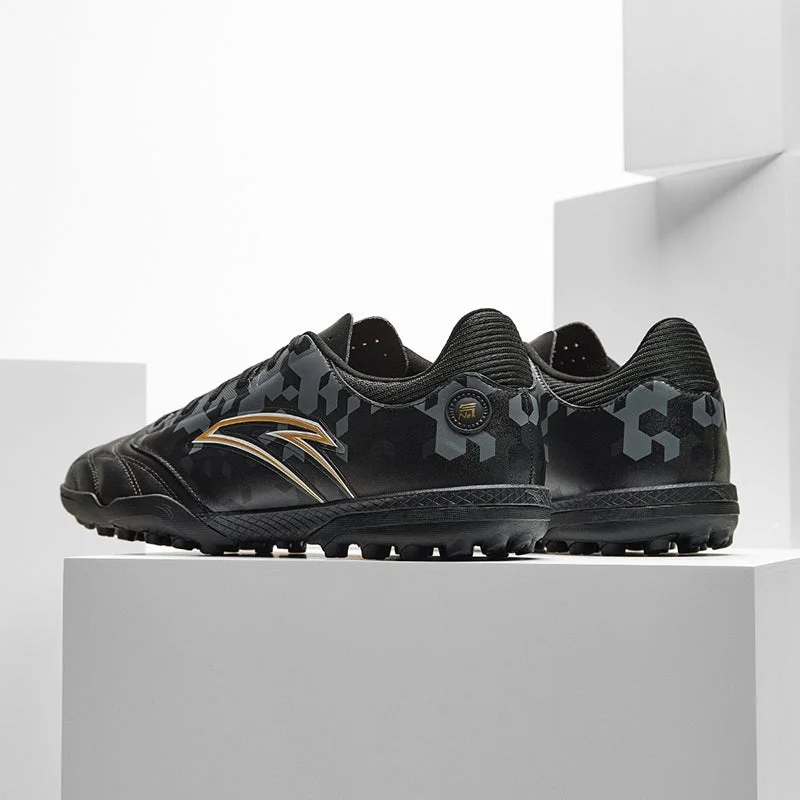 ANTA ANTA Men's Football Shoes Black/Grey-Professional Turf Soccer Cleats | Anti-Slip · Durable - Shock-Absorbing