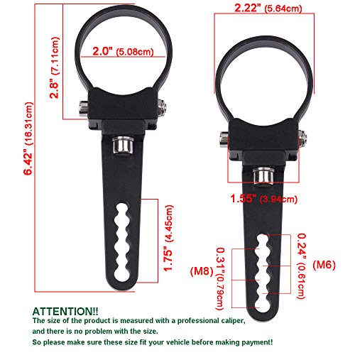 Auto Power Plus AutoPowerPlus 2 inch Aluminum Tube Clamp Bull Bar Nudge Bar Mounting Bracket For Trucks Roof Roll Cage Holder Kit Work Led HID Light Bar Mounts, 2pcs - Image 2