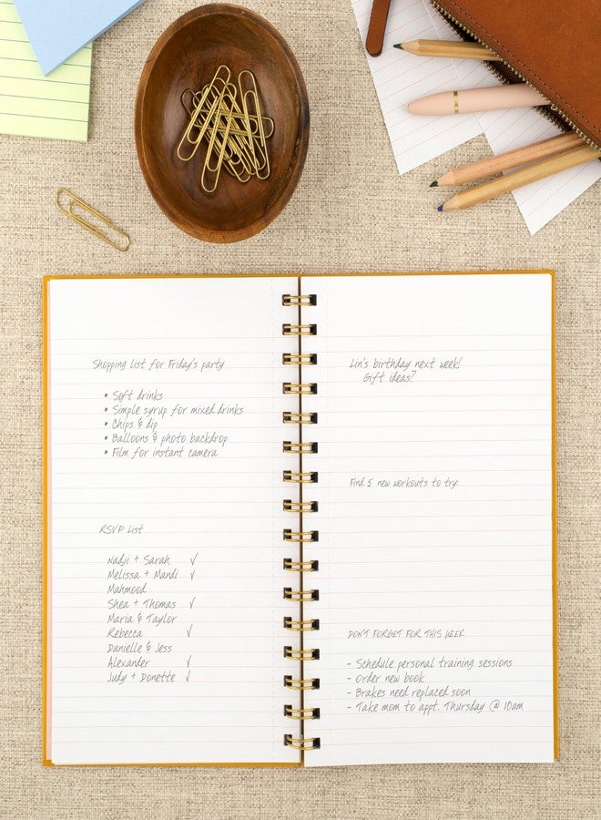 كامبريدج دفتر ملاحظات كامبريدج Pen+Pillar، عبوة من قطعتين، ورق مسطر قانوني، 5-3/4 بوصة × 8-1/4 بوصة، 80 ورقة، غلاف مقوى، بنقشة زهور وفراشات (PP12P-402) - Image 3