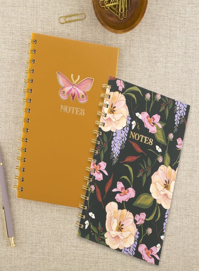 كامبريدج دفتر ملاحظات كامبريدج Pen+Pillar، عبوة من قطعتين، ورق مسطر قانوني، 5-3/4 بوصة × 8-1/4 بوصة، 80 ورقة، غلاف مقوى، بنقشة زهور وفراشات (PP12P-402) - Image 2