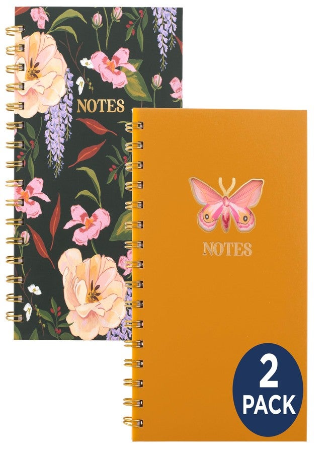 كامبريدج دفتر ملاحظات كامبريدج Pen+Pillar، عبوة من قطعتين، ورق مسطر قانوني، 5-3/4 بوصة × 8-1/4 بوصة، 80 ورقة، غلاف مقوى، بنقشة زهور وفراشات (PP12P-402) - Image 1