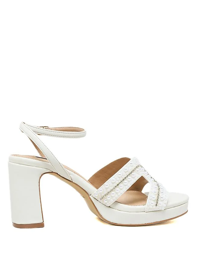 ناين ويست NINEWEST 259-101 02 SANDALS WHITE