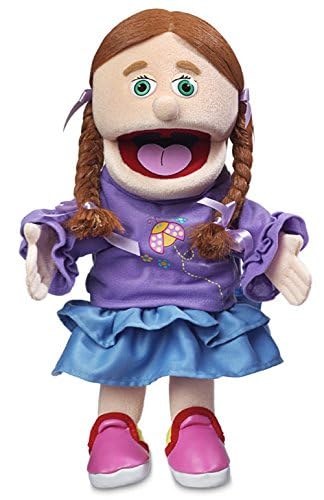 Silly Puppets 14" Amy, Peach Girl, Hand Puppet - Image 2