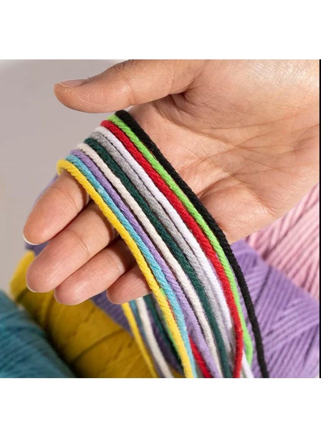 FLIPPED Macrame Cord,3mm x109 Yards 100% Natural Macrame Cords Colored Cotton Macrame Rope Craft Cord for DIY Crafts Knitting Plant Hangers Christmas Wedding Decor(Natural Color/Beige) - Image 3