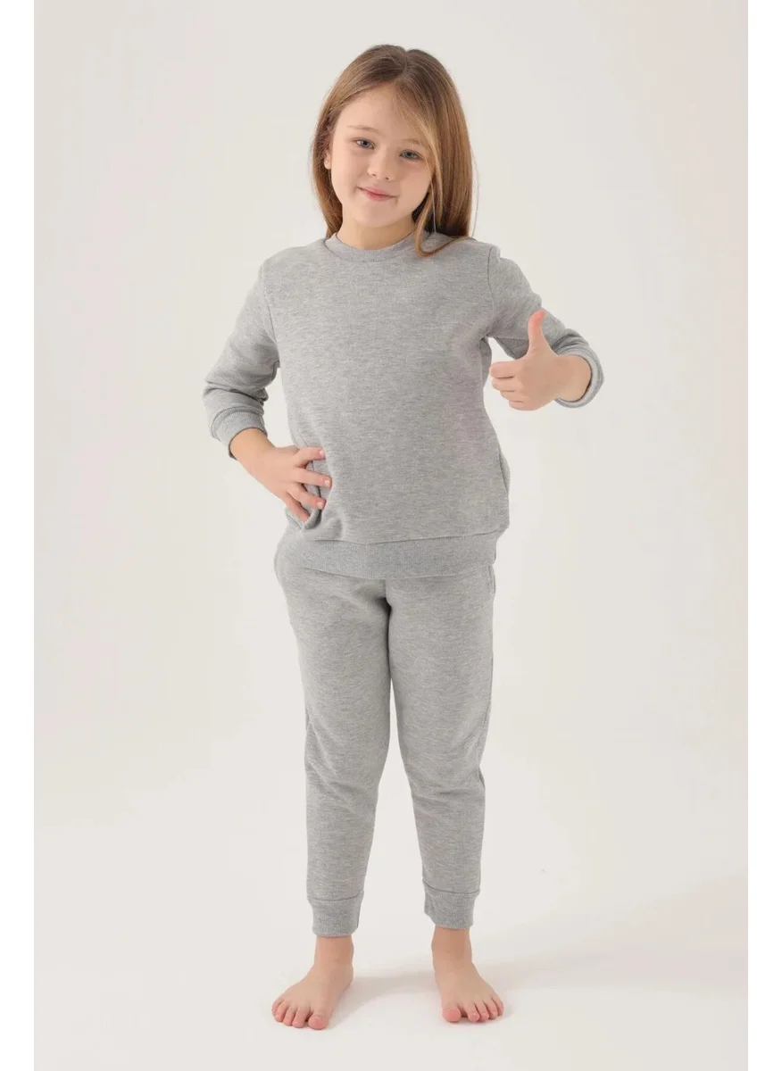 RolyPoly Girl's Gray Tracksuit Set
