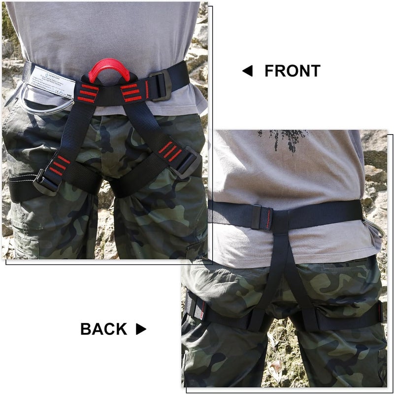 Newdoar Climbing Harness, Mountaineering Rock Climbing Harness, Half Body Harness for Rappelling Fire Rescuing Tree Climbing - Image 5