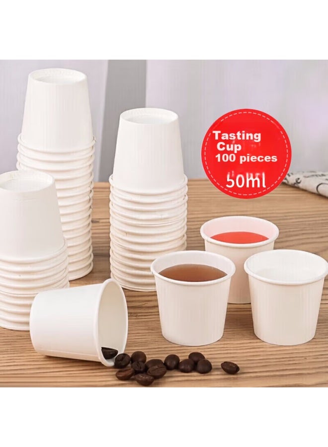 Star Square Xingfang Disposable Sample Cups 50ml Small Size, Thickened Anti-scalding Tasting Cups, Snack Cups, Drinking Cups, 100 Pieces - Image 1