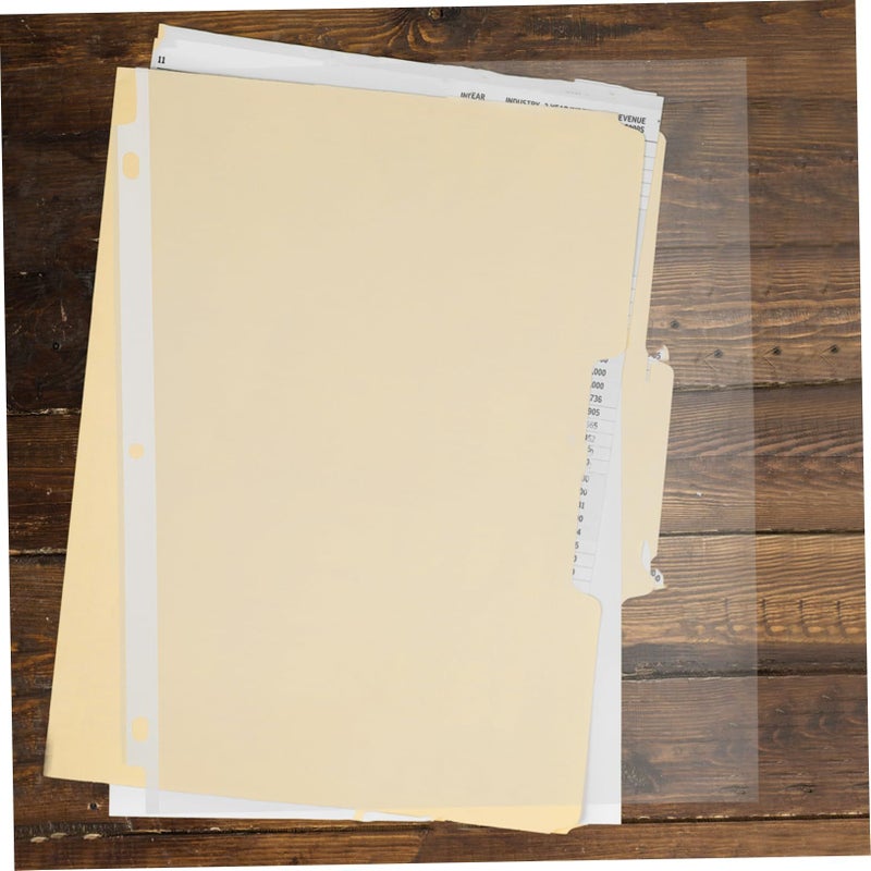 Nuobesty 50 Pack Transparent Plastic Sheet Protectors Clear Document Sleeves For Flexible Organization Quick Paper Identification A4 Size - Image 5