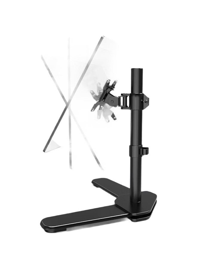 Atscore Monitor Stand, Computer Stand, Desktop Adjustable Monitor Arm, Rotating Bracket, No Drilling Required, Table-Mounted Display Base, Height-Increasing Stand, Screen Support, 10-32 Inches - Image 1