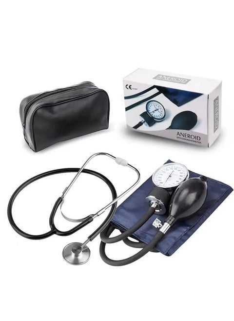 Manual Blood Pressure Monitor With Cuff And Stethoscope Kit,Professional Manual Blood Pressure Monitor and Universal Adult Sized BP Cuff