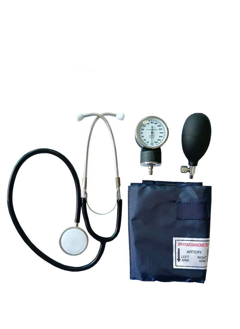 Generic - Manual Blood Pressure Monitor With Cuff And Stethoscope Kit,Professional Manual Blood Pressure Monitor and Universal Adult Sized BP Cuff - Image 1