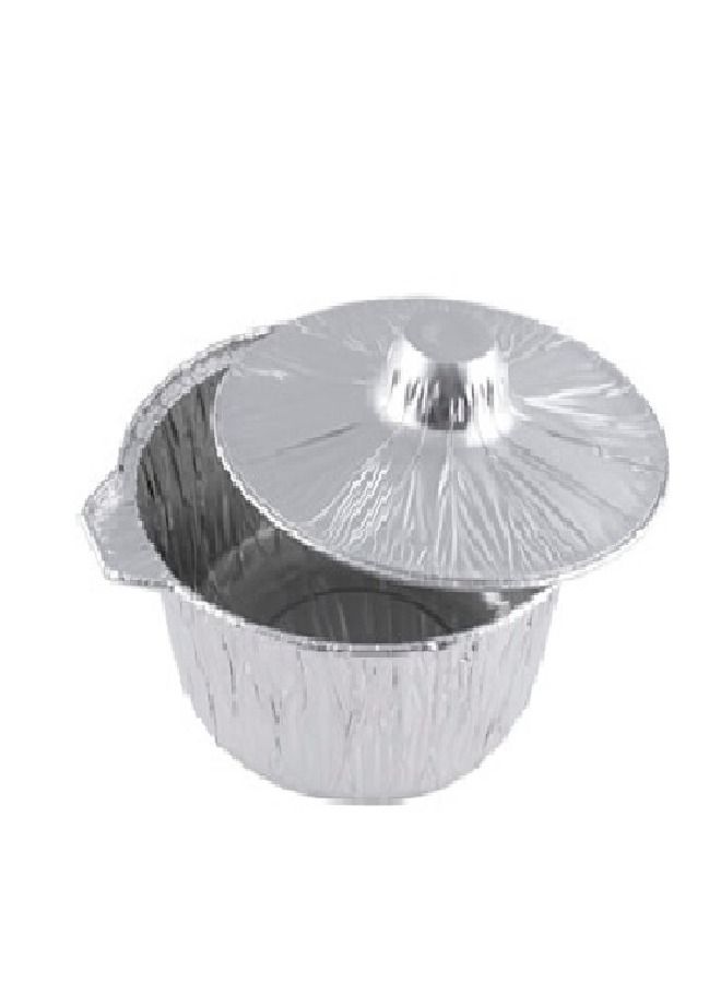 Aluminum Silver Pot Food Container With Lid 21Cm - Image 2