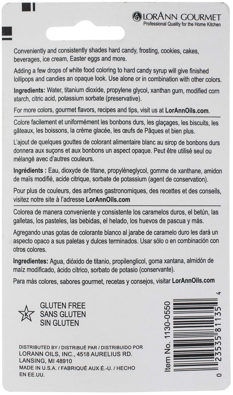 Lorann Oils Liquid Food Color, 1 oz, White - Image 2