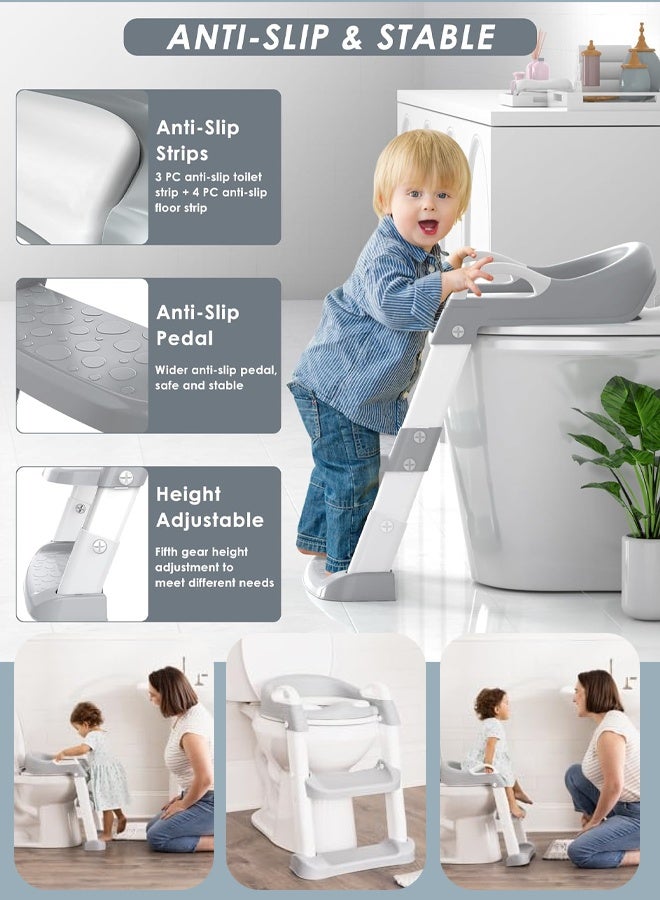 Children's toilet toilet ladder girls baby boys children toilet ladder toilet baby seat toilet rack staircase - Image 3