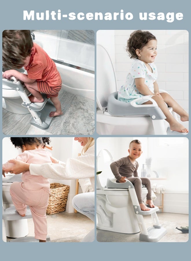 Children's toilet toilet ladder girls baby boys children toilet ladder toilet baby seat toilet rack staircase - Image 5
