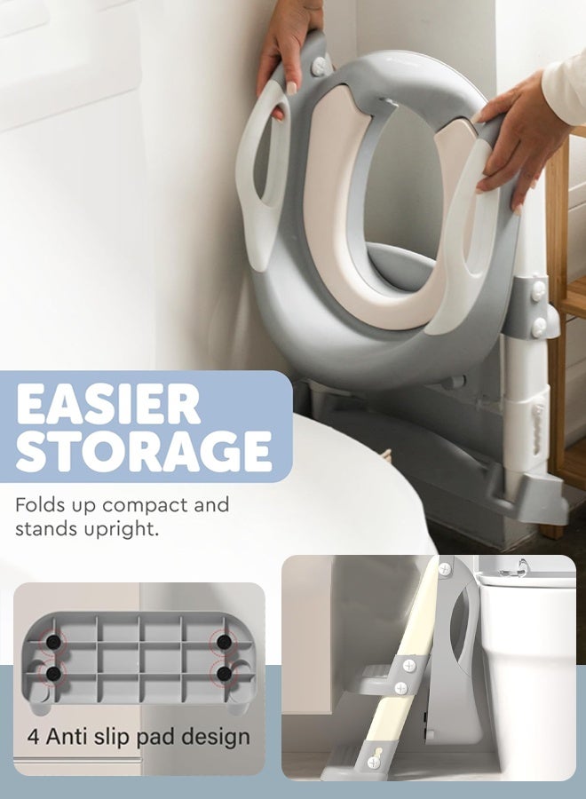 Children's toilet toilet ladder girls baby boys children toilet ladder toilet baby seat toilet rack staircase - Image 2