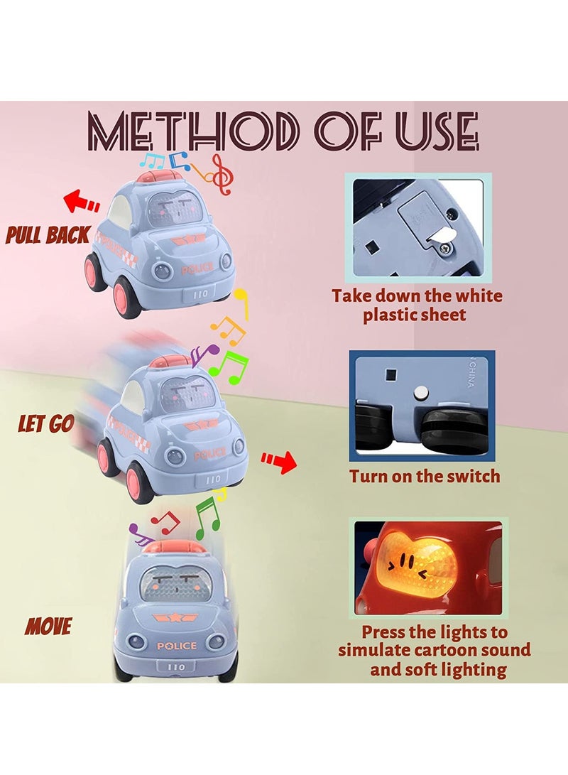 Zikra مجموعة ألعاب القصور للأطفال من 1-3 سنوات، سيارات دفع وذهاب للأطفال مع أضواء وأصوات من 1-3 سنوات، ألعاب تعليمية مبكرة للأولاد والبنات، هدية عيد ميلاد للأطفال (3 قطع) - Image 4