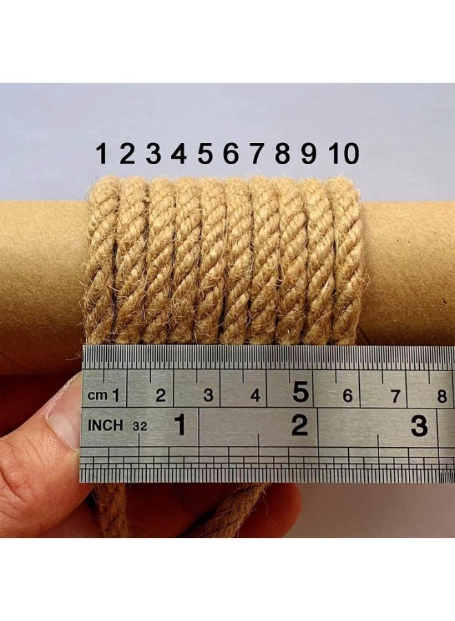 328 Feet Jute Rope, 6mm 4-Ply Natural Thick Jute Twine String for Floristry, DIY Arts Crafts, Gardening Bundling and Cat Scratch Post (Brown) - Image 4
