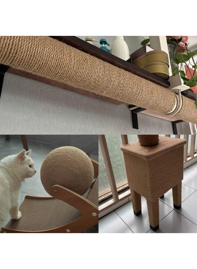 328 Feet Jute Rope, 6mm 4-Ply Natural Thick Jute Twine String for Floristry, DIY Arts Crafts, Gardening Bundling and Cat Scratch Post (Brown) - Image 3
