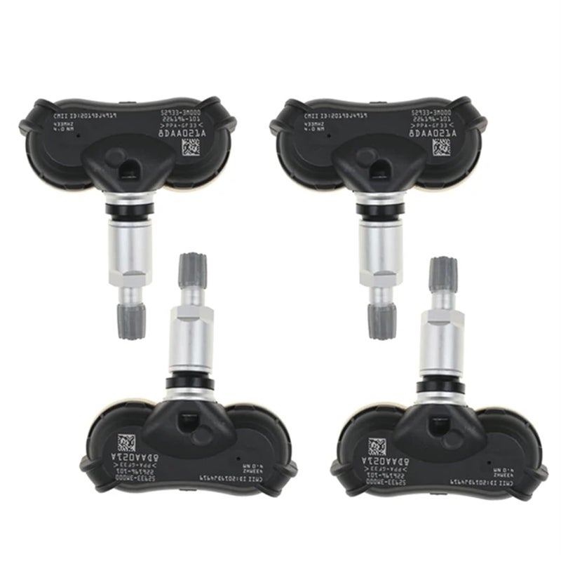 4 قطع مستشعر مراقبة ضغط الإطارات لسيارة هيونداي إلنترا 2013-2018 52933 3M000 - Image 1