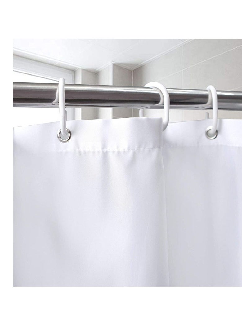 yongsheng Polyester Shower Curtain White 120X200CM，Lightweight Super Soft Easy Care Microfiber Texture Shower Curtain  - Image 4