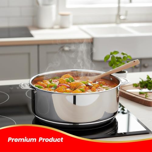 Thangam Stainless Steel Commercial 15 Litre Jumbo Size Casserole for Hotel,Hot Box for Hotel, Restaurants Hot Case with Steel Lid, Silver Hot Pot for Catering Purpose(15000ml) - Image 3